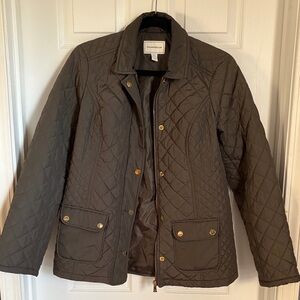 Charter Club Brown Quilted Puffer Jacket